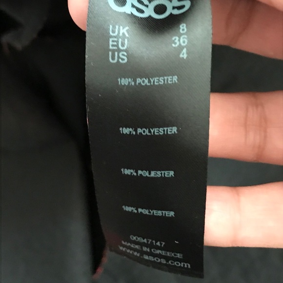 NWT ASOS Red Peplum Top Size 4 - Picture 6 of 6